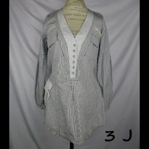 3J Shirt Blouse Tunic Size S Boho Cowgirl